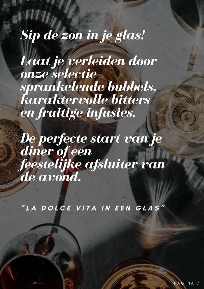 menukaart bij giuseppe 7